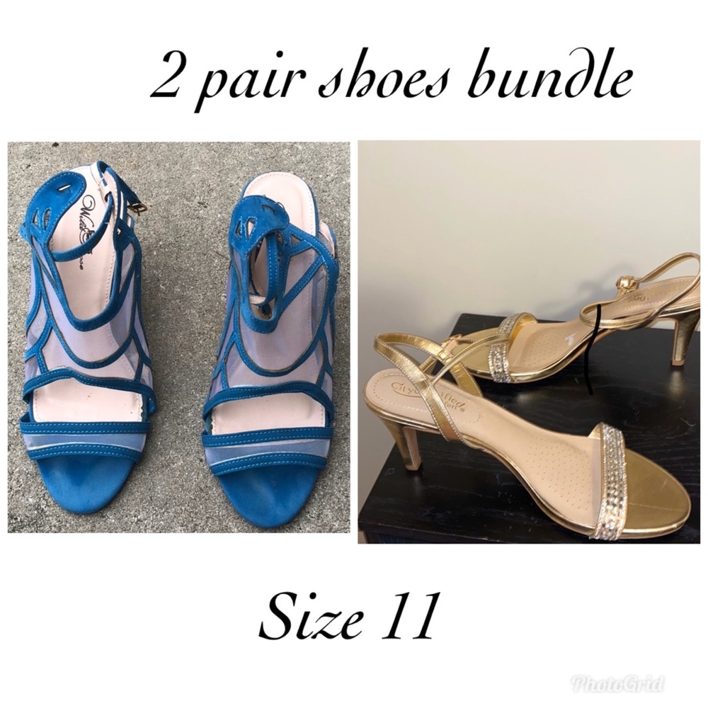 2 pairs of shoes. Size 11.